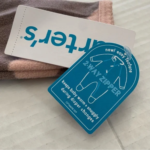 🦚2/$18 Carter’s Heart 2-Way Zip Cotton Blend Sleep & Play Pajamas - Picture 4 of 15